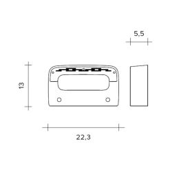 Applique Da Parete-Sforzin Illuminazione Sforzin applique aki antracite moderna da parete led 11w 4000k biemissione