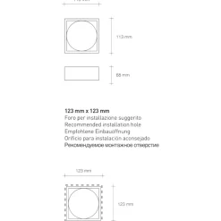 Faretti Da Incasso-Sforzin Illuminazione Sforzin filiatra faretto di gesso quadrato da incasso a soffitto