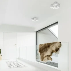 Plafoniere Moderne-Sforzin Illuminazione Sforzin herea plafoniera 5 faretti led moderna cubi di gesso bianco pitturabile
