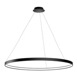 Lampadari Moderni-Sforzin Illuminazione Sforzin lampadario tondo moderno led 70w 3000k cerchio nero