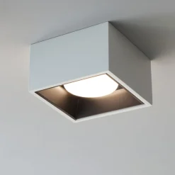 Plafoniere Moderne-Sforzin Illuminazione Sforzin nasso plafoniera di gesso quadrata bronzo