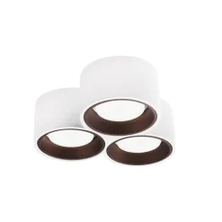Plafoniere Moderne-Sforzin Illuminazione Sforzin nasso plafoniera di gesso moderna 3 luci bronzo