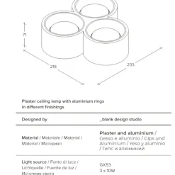 Plafoniere Moderne-Sforzin Illuminazione Sforzin plafoniera in gesso 3 luci moderna nasso rame