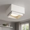 Plafoniere Moderne-Sforzin Illuminazione Sforzin syme plafoniera quadrata da soffitto bianca