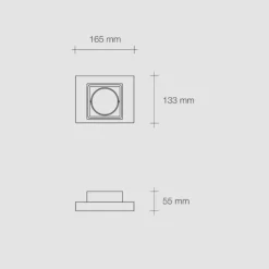 Applique Da Parete-Sforzin Illuminazione Sforzin tecnico applique moderna sibari quadrato gesso bianco gx53