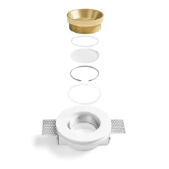 Faretti Da Incasso-Sforzin Illuminazione Sforzin thessaly faretto da incasso rotondo oro gu10