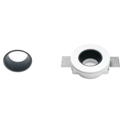 Faretti Da Incasso-Sforzin Illuminazione Sforzin thessaly faretto gesso da incasso rotondo nero