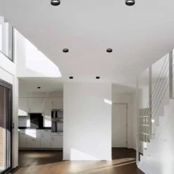 Faretti Da Incasso-Sforzin Illuminazione Sforzin thessaly faretto nero di gesso da incasso a soffitto
