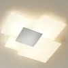 Plafoniere Moderne-Top Light Shadow toplight plafoniera 70cm moderna da cucina vetro bianco cromo