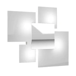 Plafoniere Moderne-Top Light Shadow toplight plafoniera 70cm moderna da cucina vetro bianco cromo