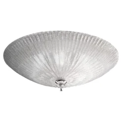 Plafoniere Moderne-Ideal Lux Shell pl4 plafoniera di vetro trasparente per salotto contemporaneo