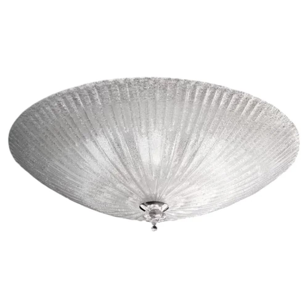Plafoniere Moderne-Ideal Lux Shell pl4 plafoniera di vetro trasparente per salotto contemporaneo
