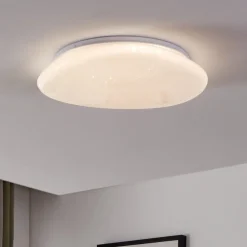 Plafoniere Moderne-Eglo Sileras z plafoniera moderna effetto cristallo led rgb 2700k a 6500k