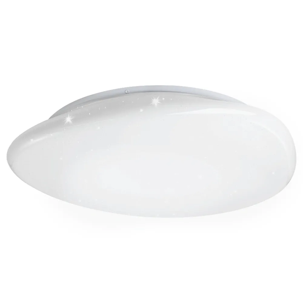 Plafoniere Moderne-Eglo Sileras z plafoniera moderna effetto cristallo led rgb 2700k a 6500k