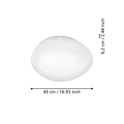 Plafoniere Moderne-Eglo Sileras z plafoniera moderna effetto cristallo led rgb 2700k a 6500k
