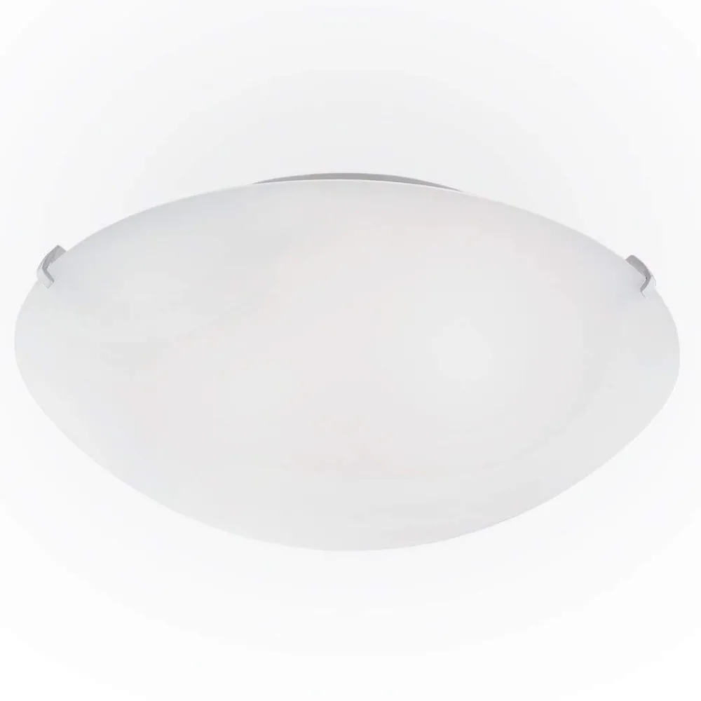 Plafoniere Moderne-Ideal Lux Simply pl3 plafoniera da cucina di vetro bianco rotonda