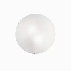 Plafoniere Moderne-Ideal Lux Simply pl3 plafoniera da cucina di vetro bianco rotonda