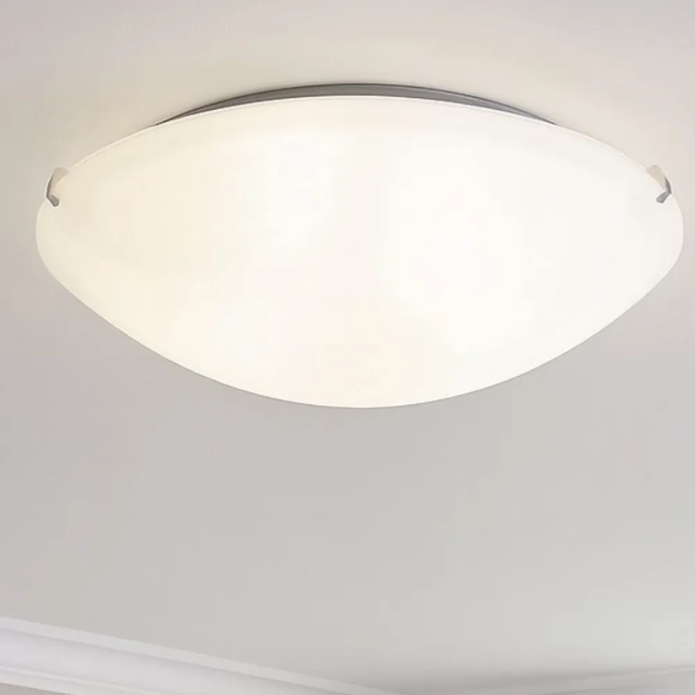 Plafoniere Moderne-Ideal Lux Simply pl4 plafoniera per cucina rotonda 50cm di vetro
