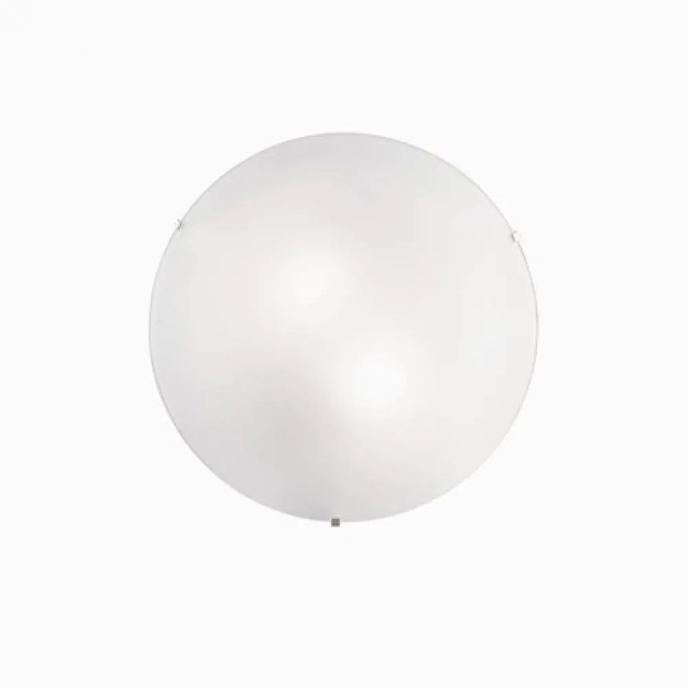 Plafoniere Moderne-Ideal Lux Simply pl4 plafoniera per cucina rotonda 50cm di vetro