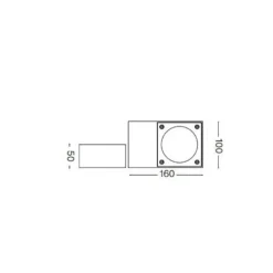 Applique Da Esterno-Ideal Lux Sirio ap1 applique da esterno nero moderna ip65