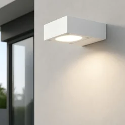 Applique Da Esterno-Ideal Lux Sirio ap1 applique da esterno bianca ip65