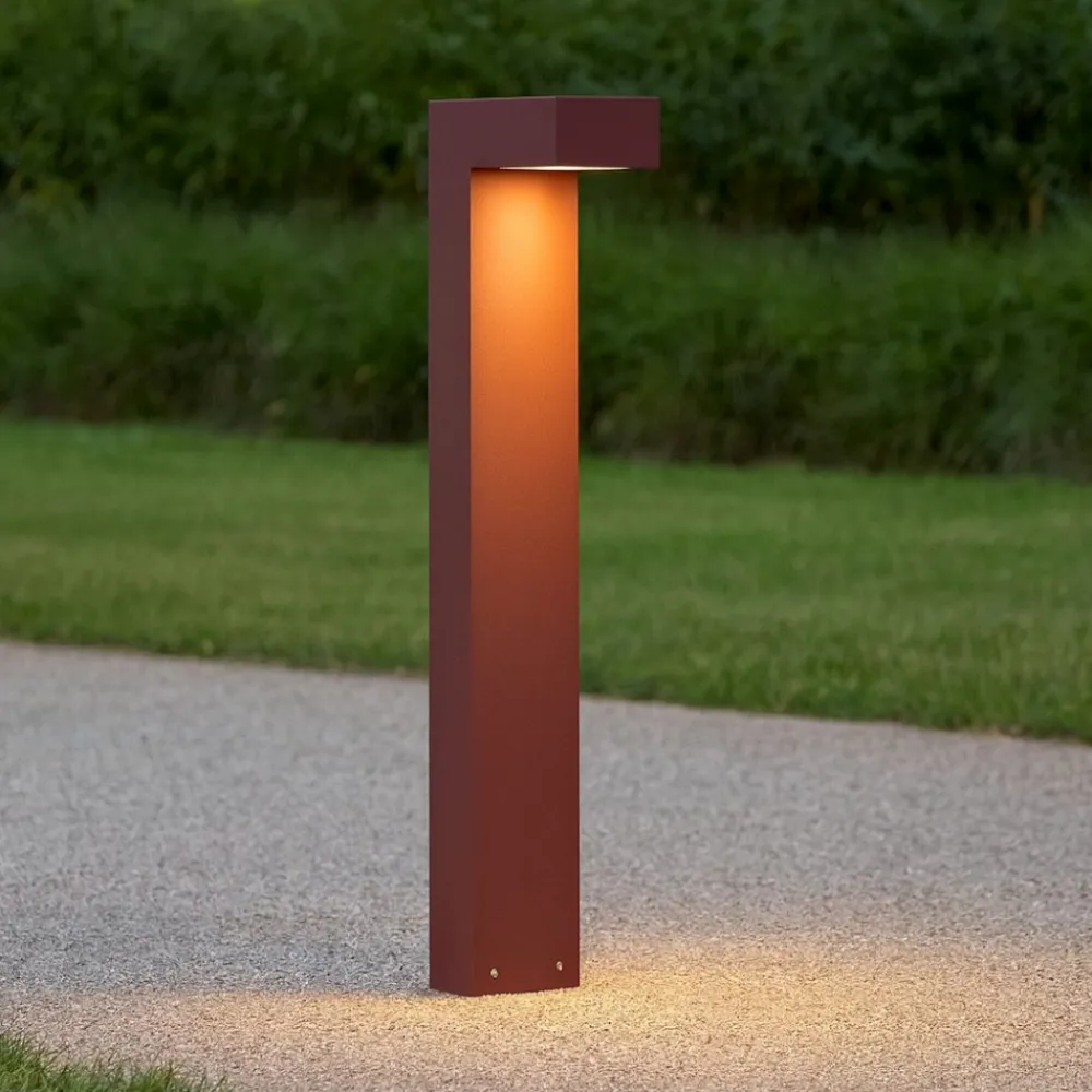 Lampioni Da Giardino-Ideal Lux Sirio pt2 h60 lampione da giardino marrone ip44