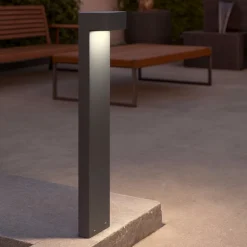 Lampioni Da Giardino-Ideal Lux Sirio pt2 lampione da esterno grigio