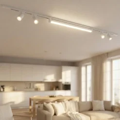 Illuminazione A Binario-Selezionato da Mazzolaluce Sistema a binario 200cm bianco led 40w 3000k con spot orientabili