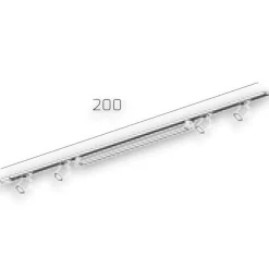 Illuminazione A Binario-Selezionato da Mazzolaluce Sistema a binario 200cm bianco led 40w 3000k con spot orientabili