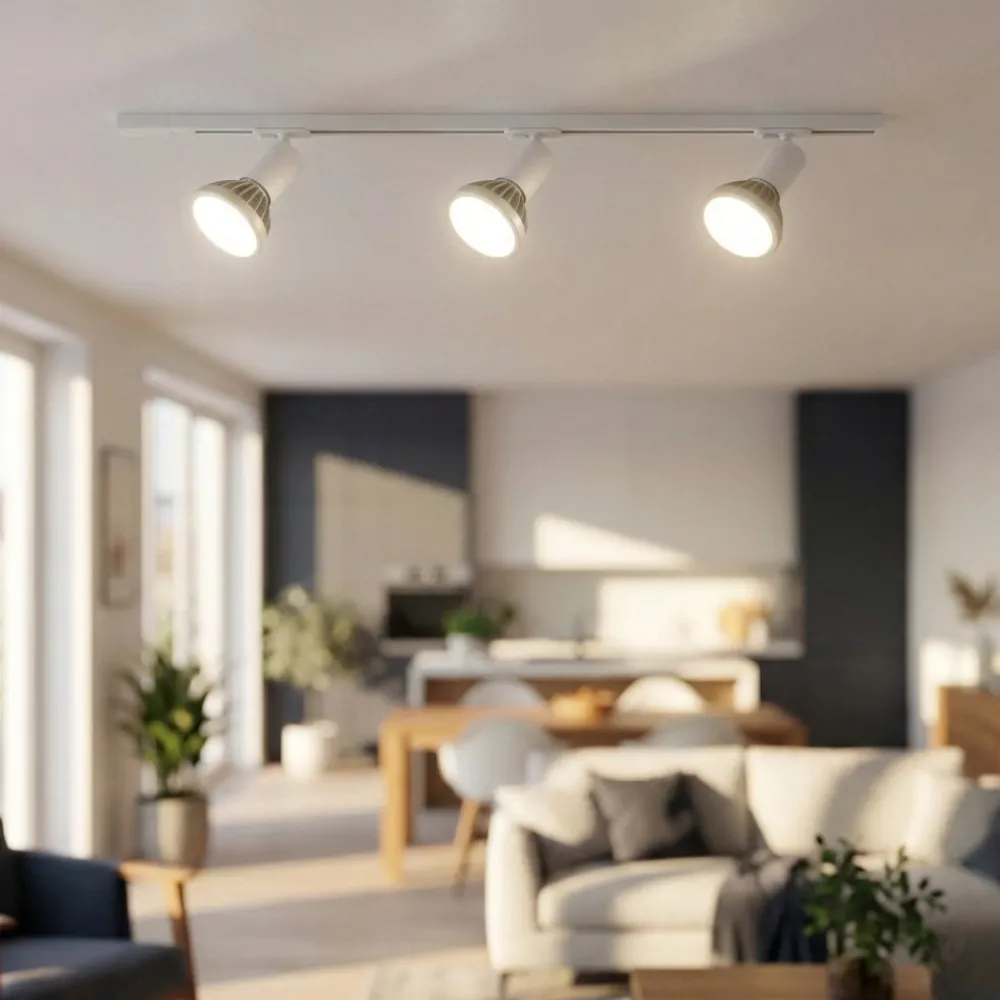 Illuminazione A Binario-Selezionato da Mazzolaluce Sistema a binario 100cm monofase bianco spot e27 orientabili
