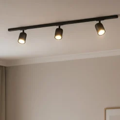 Illuminazione A Binario-Selezionato da Mazzolaluce Sistema a binario 100cm monofase nero con 3 spot orientabili