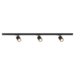 Illuminazione A Binario-Selezionato da Mazzolaluce Sistema a binario 100cm monofase nero con 3 spot orientabili