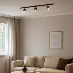Illuminazione A Binario-Selezionato da Mazzolaluce Sistema a binario 100cm monofase nero con 3 spot orientabili