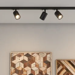 Illuminazione A Binario-Selezionato da Mazzolaluce Sistema a binario 200cm monofase nero con 6 luci spot orientabili