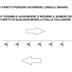 Illuminazione A Binario-Selezionato da Mazzolaluce Sistema a binario 200cm monofase nero con 6 luci spot orientabili
