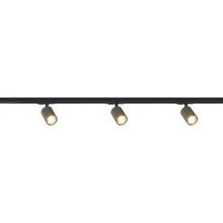 Illuminazione A Binario-Selezionato da Mazzolaluce Sistema a binario 100cm monofase led 3 spot orientabili nero oro