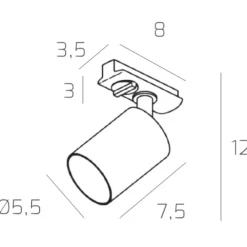 Illuminazione A Binario-Selezionato da Mazzolaluce Sistema a binario 100cm monofase led 3 spot orientabili nero oro