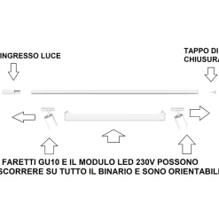 Illuminazione A Binario-Selezionato da Mazzolaluce Sistema a binario 200cm nero barra led 40w 3000k con spot