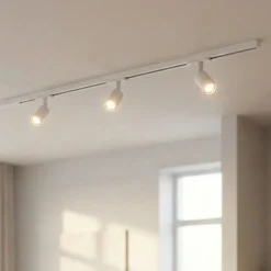 Illuminazione A Binario-Top Light Sistema a binario monofase 100cm bianco con 3 luci spot orientabili