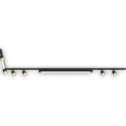 Illuminazione A Binario-Selezionato da Mazzolaluce Sistema binario ad angolo 300cm nero led 3000k con spot orientabili