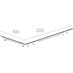 Illuminazione A Binario-Selezionato da Mazzolaluce Sistema binario ad angolo 300cm nero led 3000k con spot orientabili