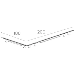 Illuminazione A Binario-Selezionato da Mazzolaluce Sistema binario angolare 300cm nero oro led 3000k con spot monofase