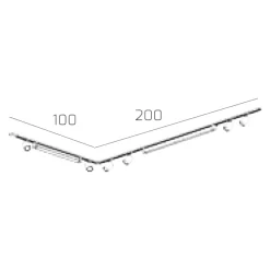 Illuminazione A Binario-Selezionato da Mazzolaluce Sistema binario angolare nero monofase modulo led 4000k con spot