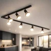 Illuminazione A Binario-Selezionato da Mazzolaluce Sistema binario 300cm angolare nero 7 spot orientabili e27 monofase
