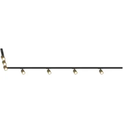 Illuminazione A Binario-Selezionato da Mazzolaluce Sistema binario 300cm angolo nero oro monofase 7 spot