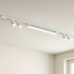 Illuminazione A Binario-Selezionato da Mazzolaluce Sistema binario 200cm bianco con spot modulo led 40w 4000k