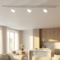 Illuminazione A Binario-Selezionato da Mazzolaluce Sistema binario 100cm bianco con 3 spot gx53 monofase orientabili