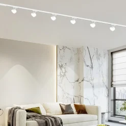 Illuminazione A Binario-Selezionato da Mazzolaluce Sistema binario 200cm bianco con 6 spot gx53 orientabili monofase