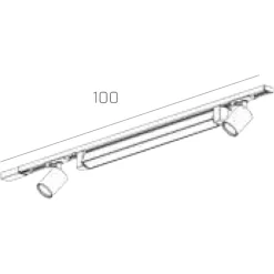 Illuminazione A Binario-Selezionato da Mazzolaluce Sistema binario 100cm bianco led 28w 4000k monofase spot orientabili