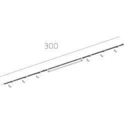 Illuminazione A Binario-Selezionato da Mazzolaluce Sistema binario 300cm bianco monofase modulo led 40w 4000k con spot